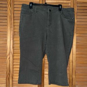 Lane Bryant Brown Jean Capri‎ Size 18
